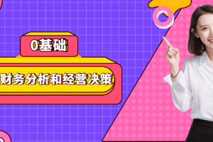 0基础学会财政剖析和谋划决议