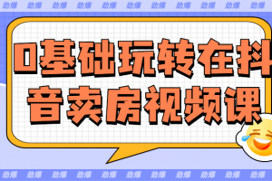 0基础玩转在抖音卖房视频课