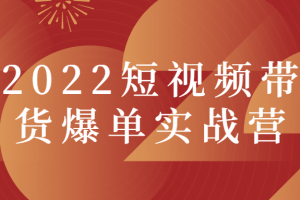 2022短视频带货爆单实战营