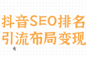 抖音SEO排名引流布局变现