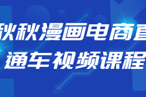 秋秋漫画电商直通车视频课程