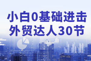 小白0基础进击外贸达人30节