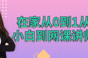 在家从0到1从小白到网棵讲师
