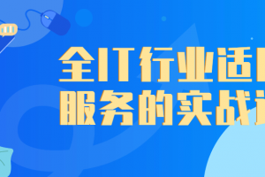 全IT行业适用微服务的实战课程