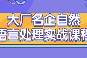 大厂名企自然语言处理实战课程