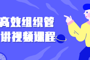 企业高效组织管理16讲视频课程