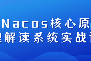 Nacos核心原理解读系统实战课