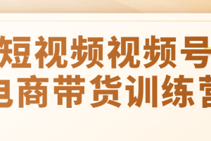 短视频视频号电商带货训练营