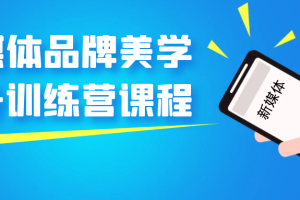 自媒体品牌美学提升训练营课程
