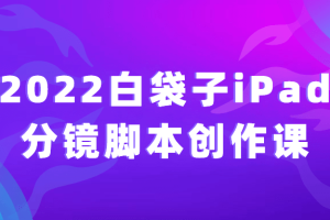2022白袋子iPad分镜脚本创作课