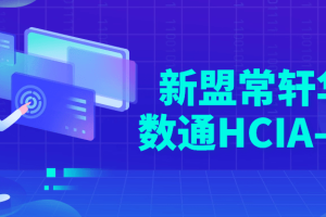 新盟常轩华为数通HCIA-87期