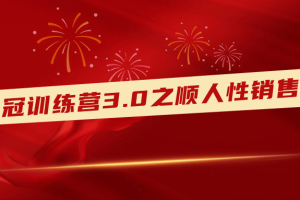 销冠训练营3.0之顺人性销售法