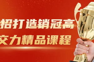 30招打造销冠高成交力精品课程